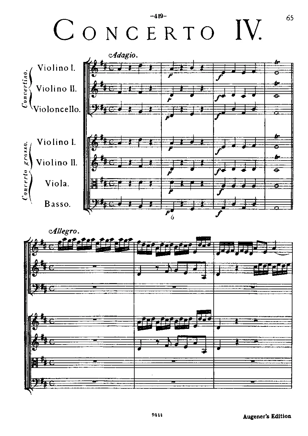 Concerto grosso in D major - Page 1