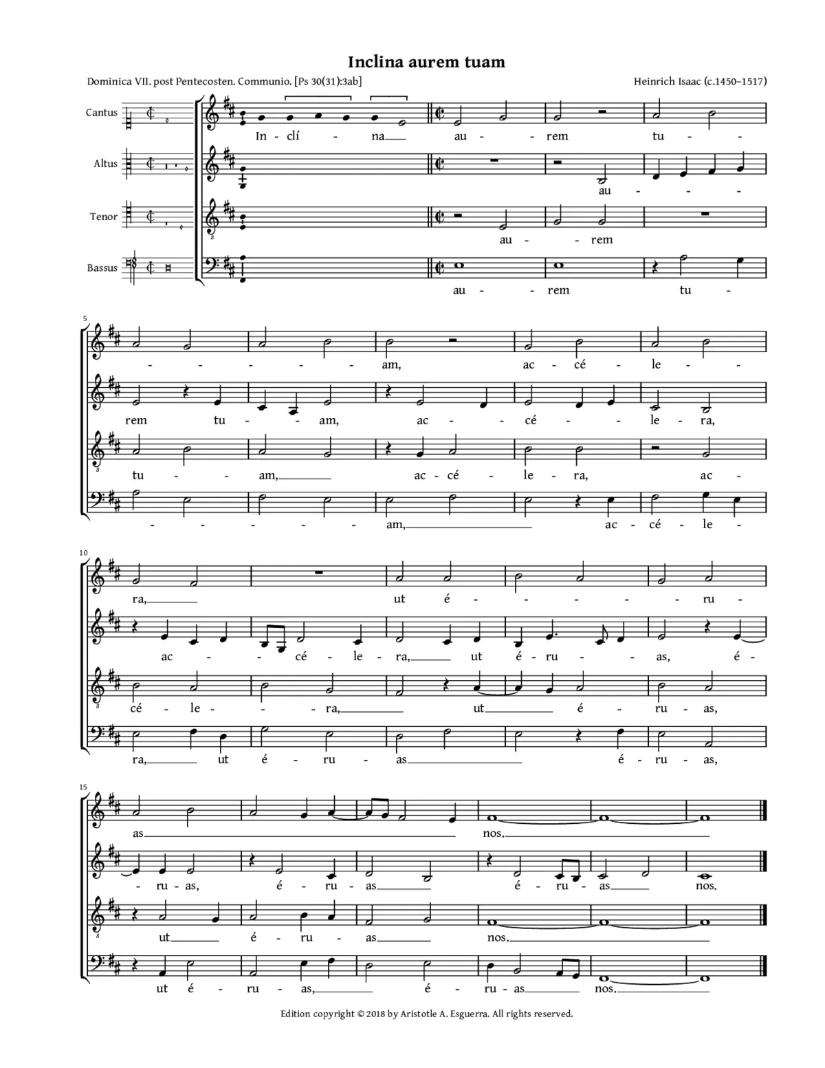 Inclina aurem tuam - Page 1