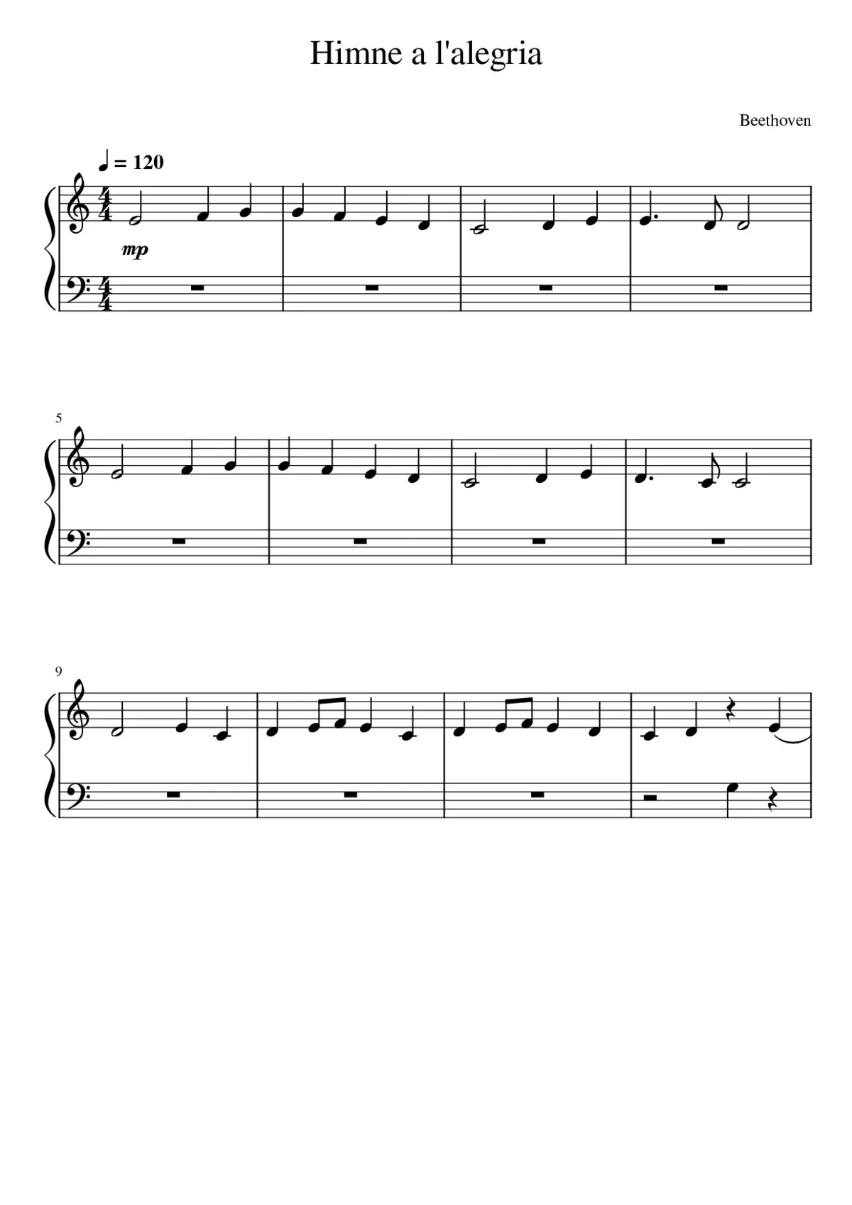 Himne a l'alegria - Beethoven - Page 1