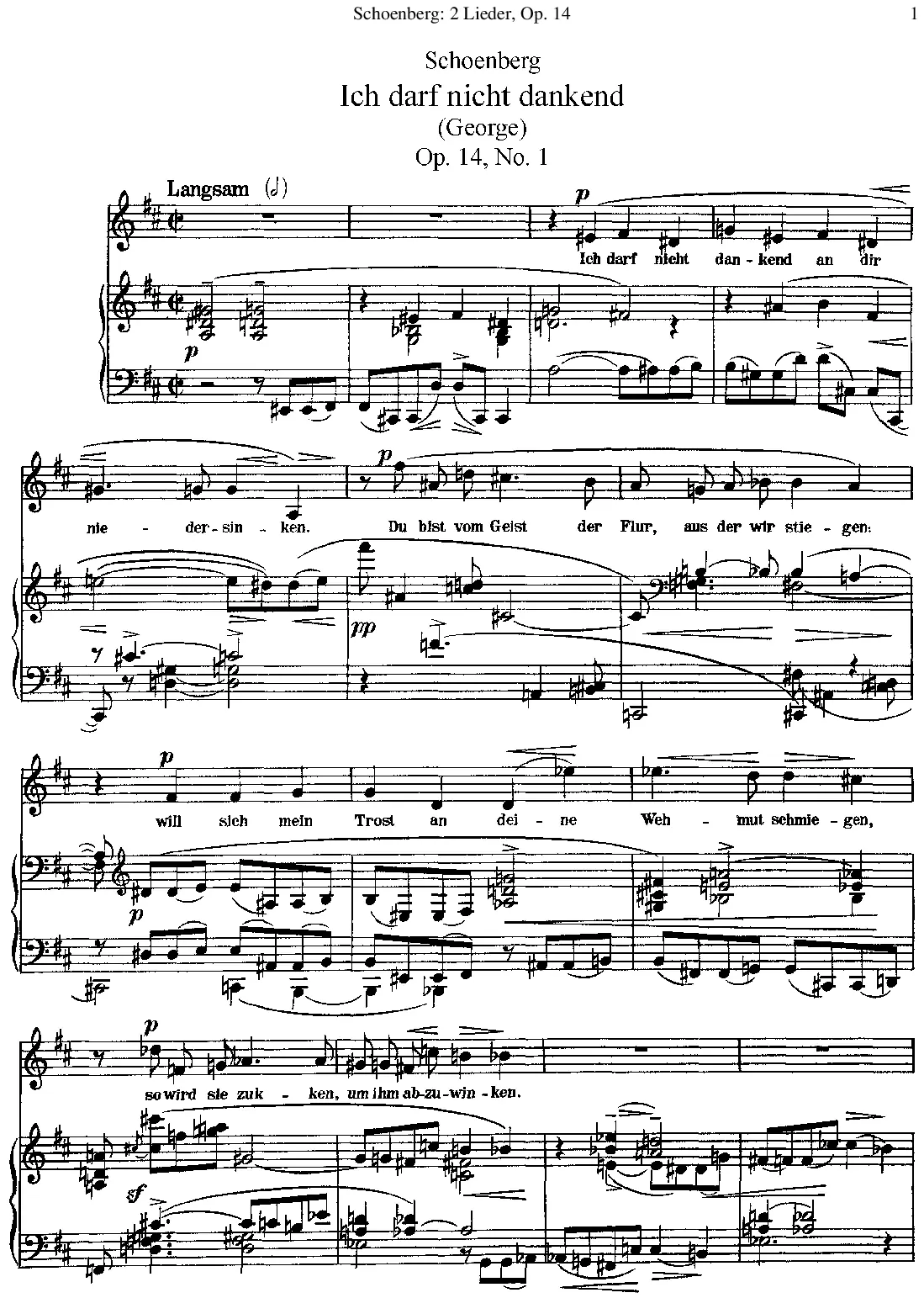 Zwei Lieder - Page 1
