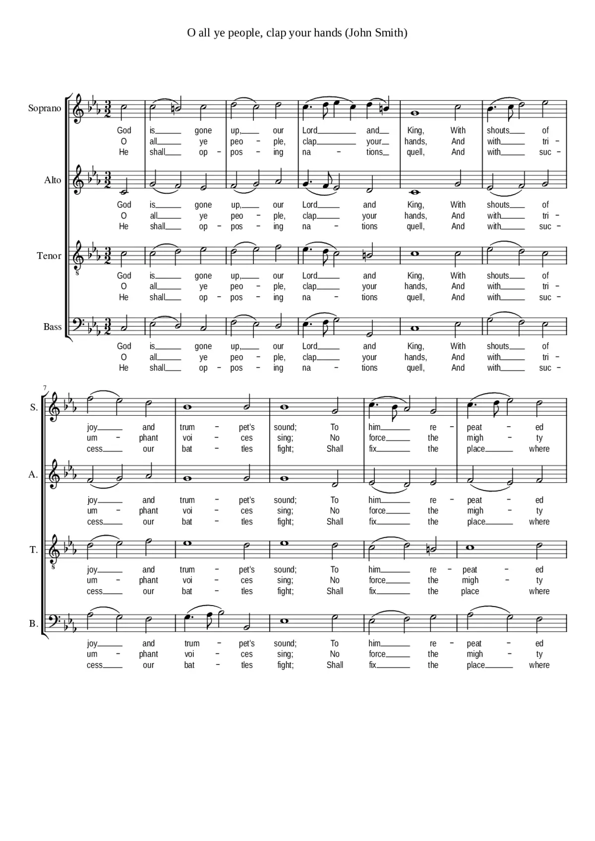 O all ye people clap your hands - Page 1