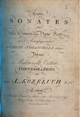 3 Sonatas for Piano, Violin and Violoncello