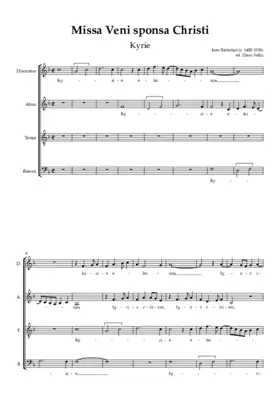 Missa Veni sponsa Christi