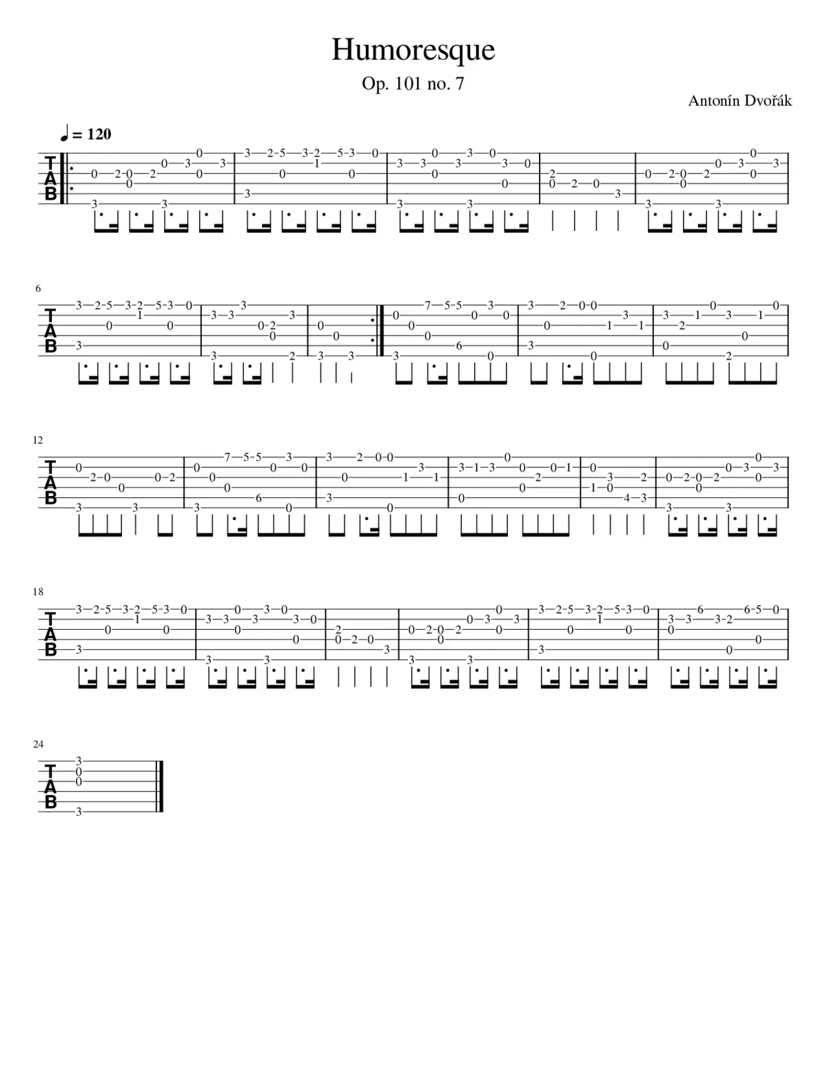 Humoresque B.138 - Page 1