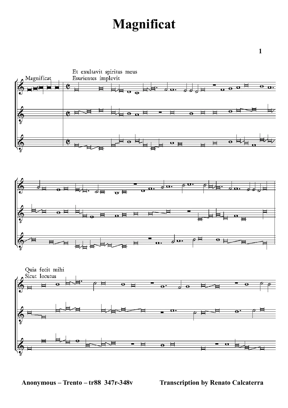 Magnificat (tr88) VII - Page 1