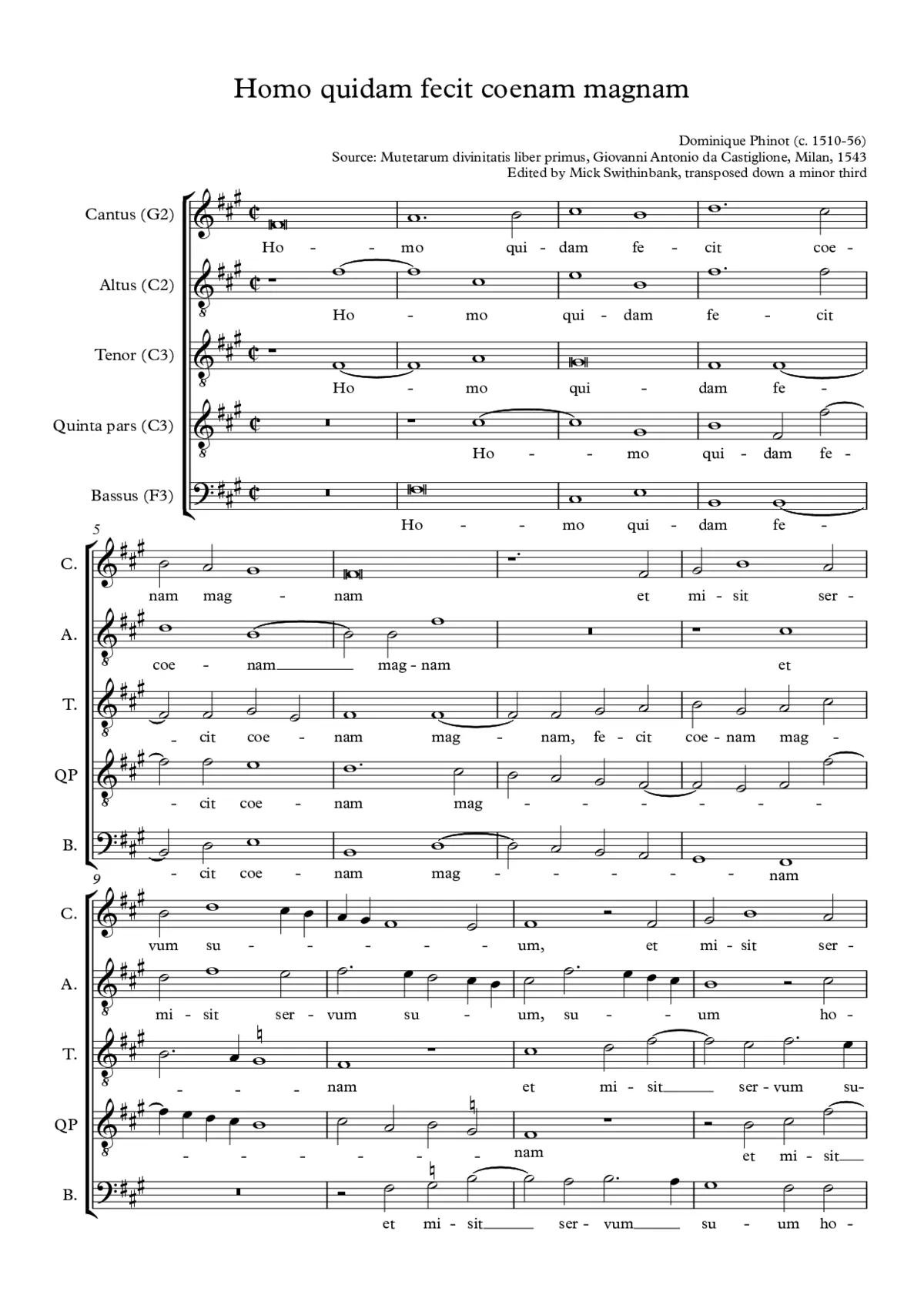 Homo quidam fecit coenam magnam - Page 1