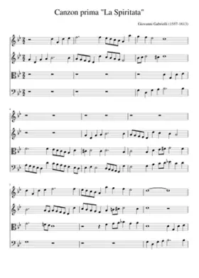 Canzon prima La Spiritata