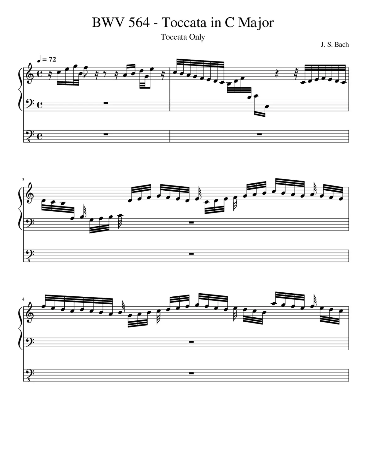 Toccata Adagio and Fugue in C major BWV 564 - Page 1