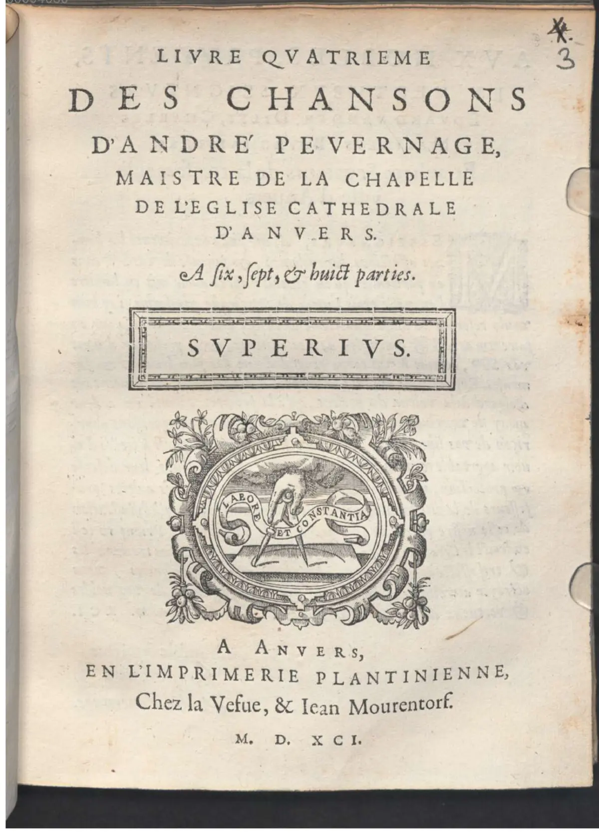 29 Chansons, Livre 4 - Page 1