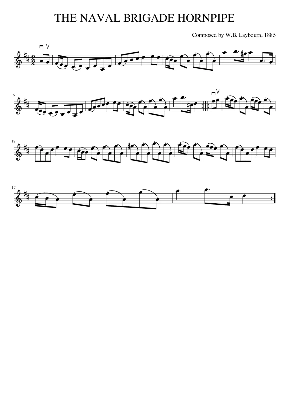 THE NAVAL BRIGADE HORNPIPE - Page 1