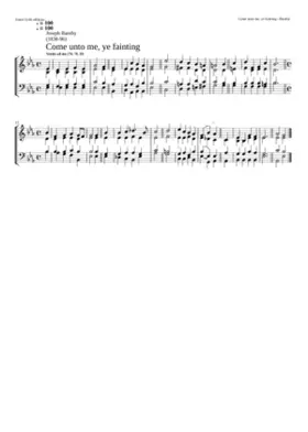 Come unto me ye fainting