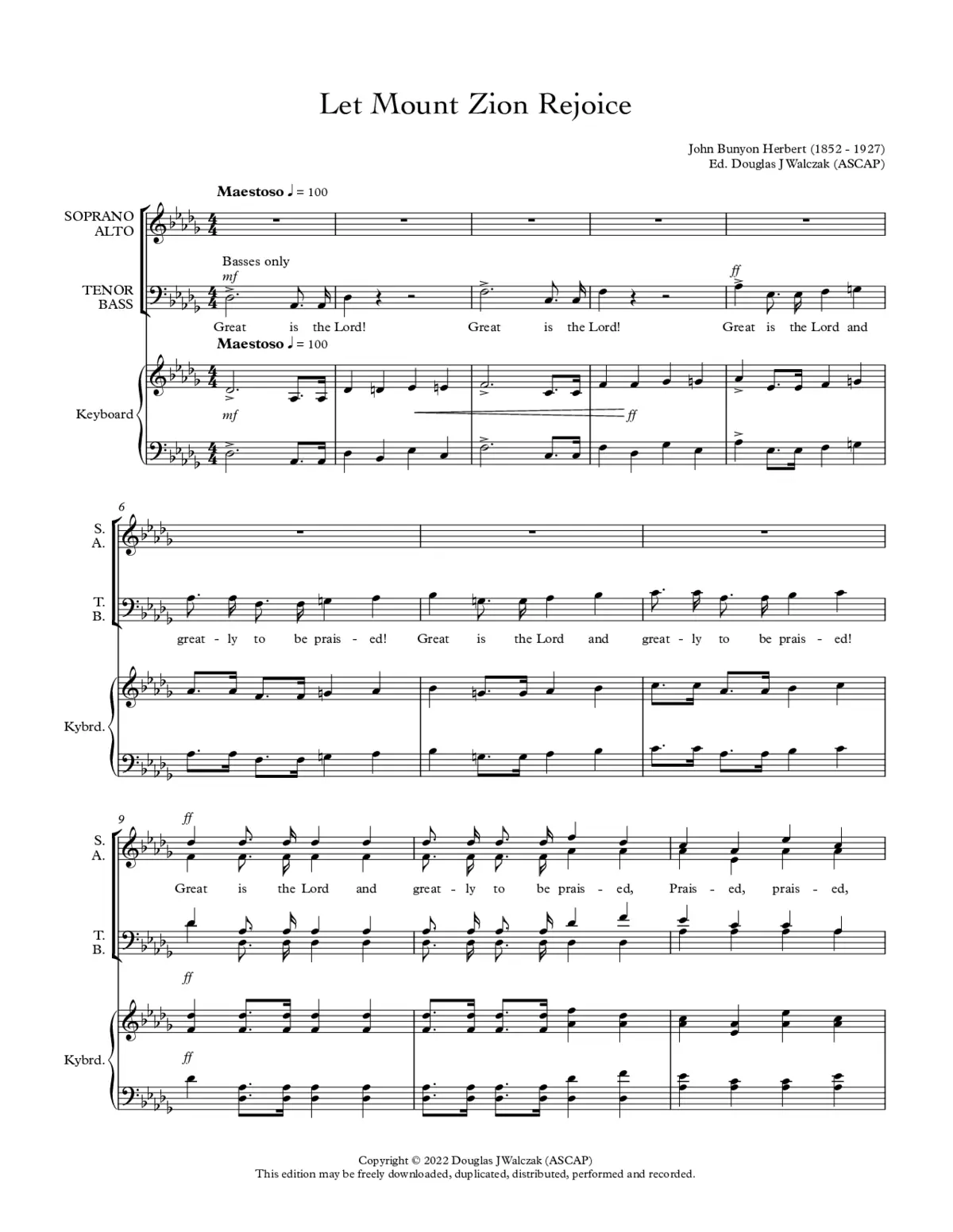 Let Mount Zion Rejoice - Page 1