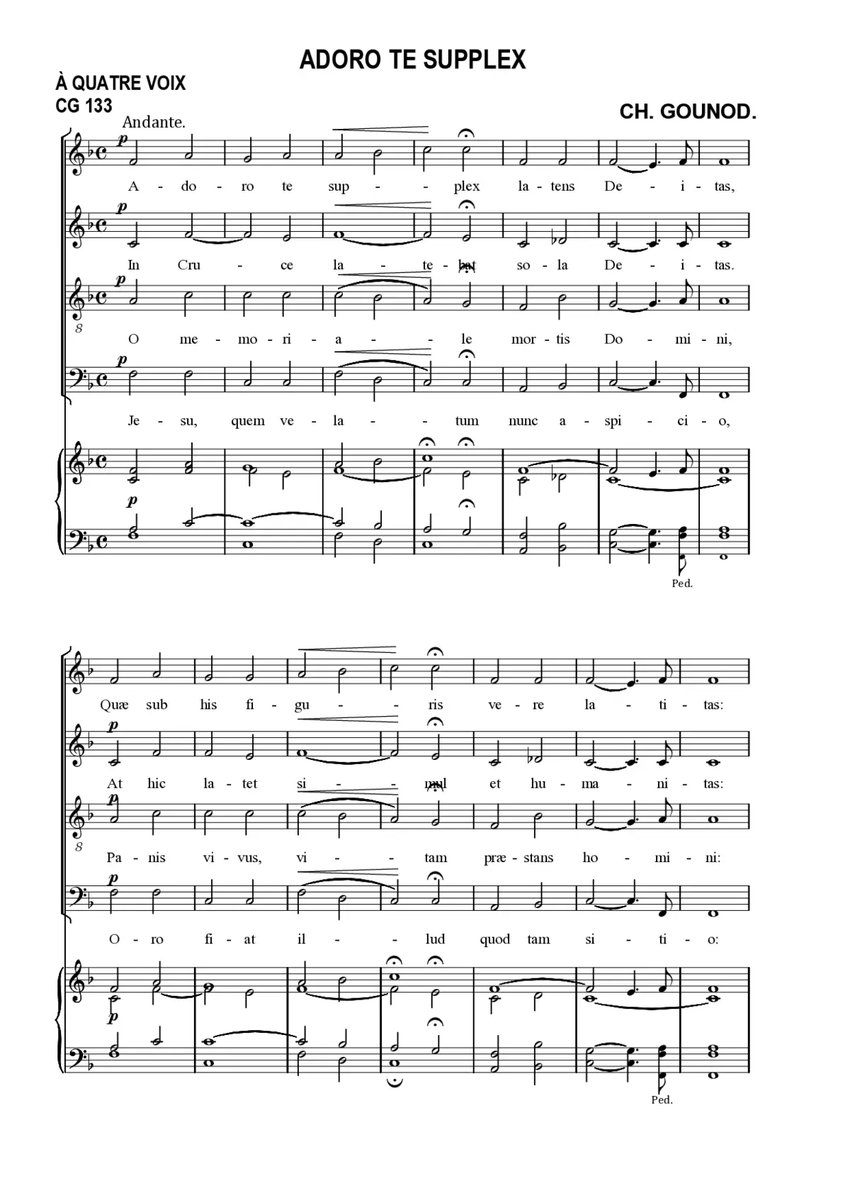 Adoro te supplex, CG 133 - Page 1