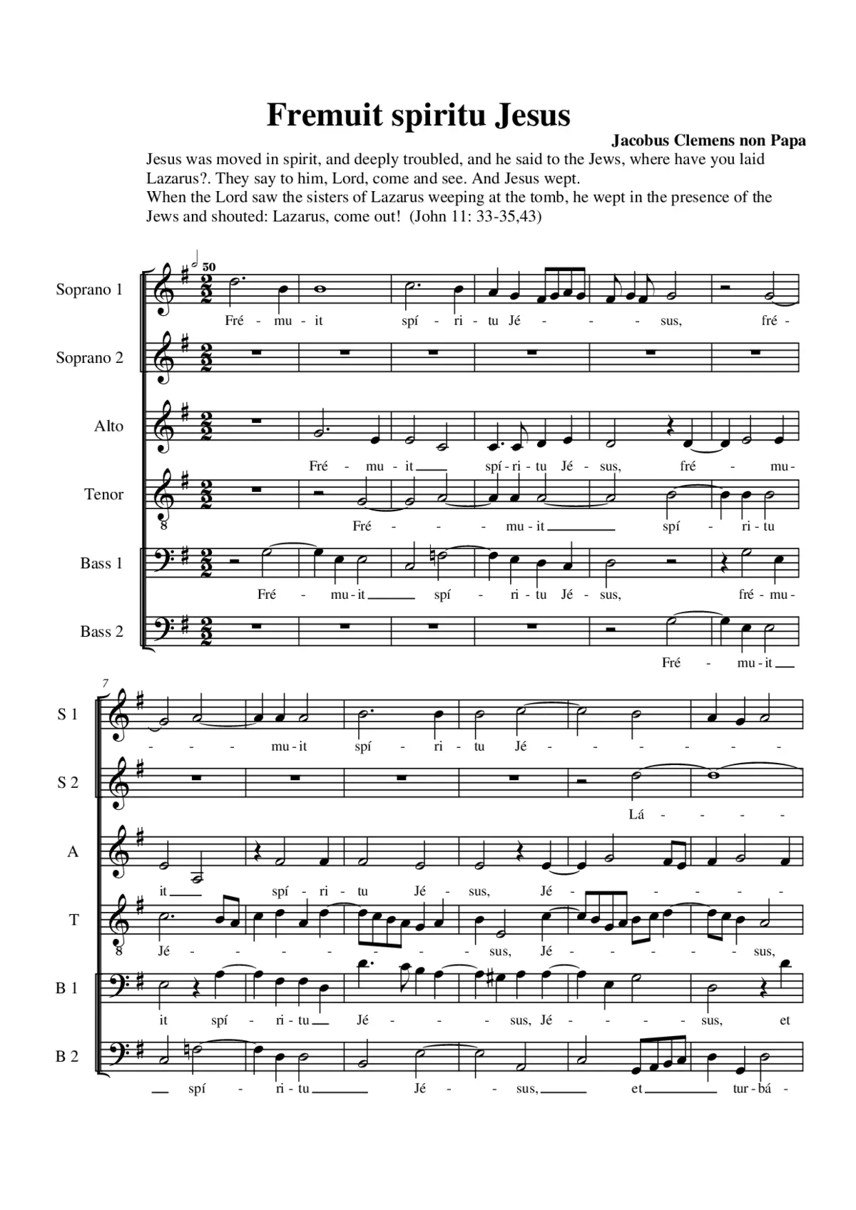 Fremuit spiritu Jesus - Page 1