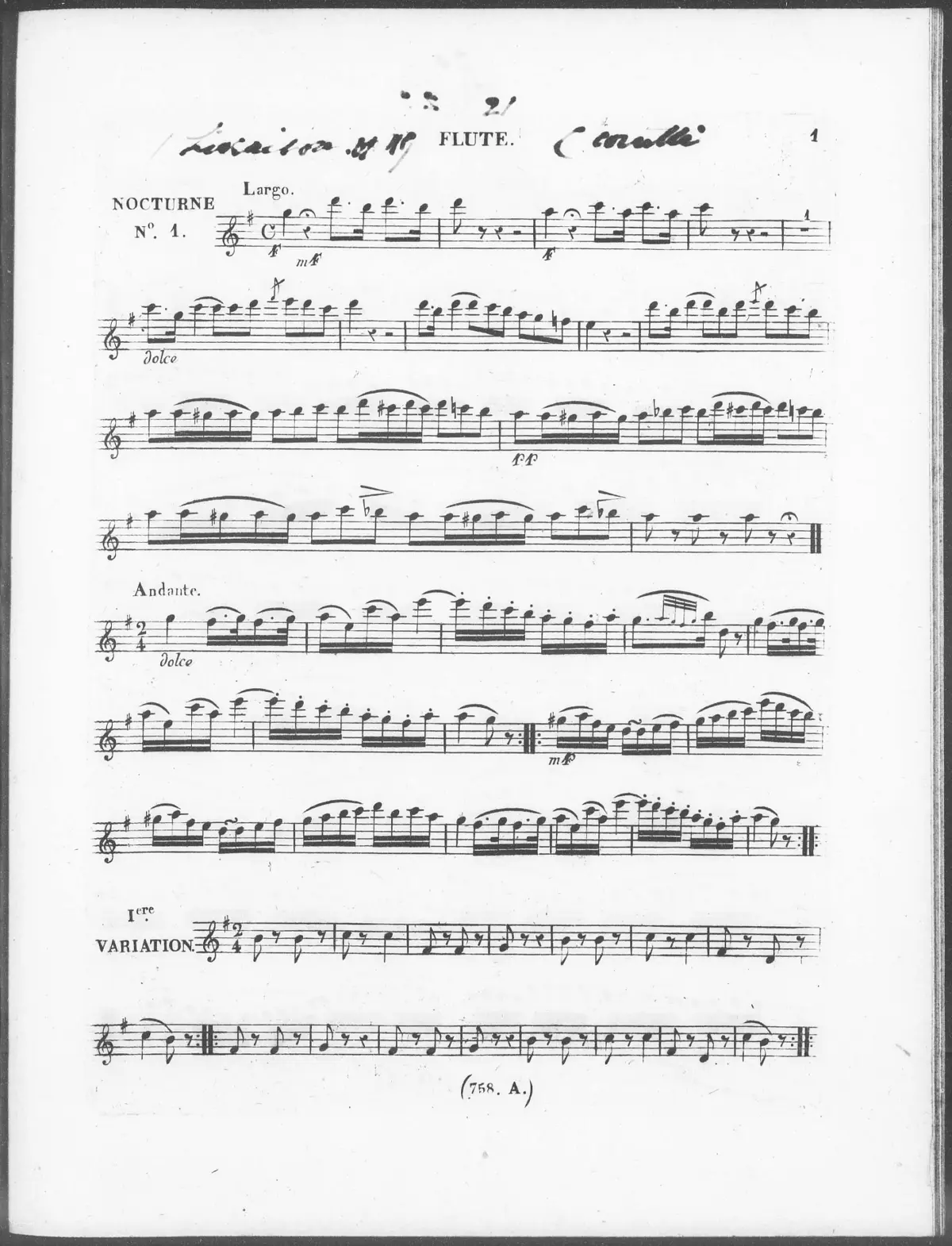 3 Nocturnes pour Flûte, Violon et Guitare - Page 1