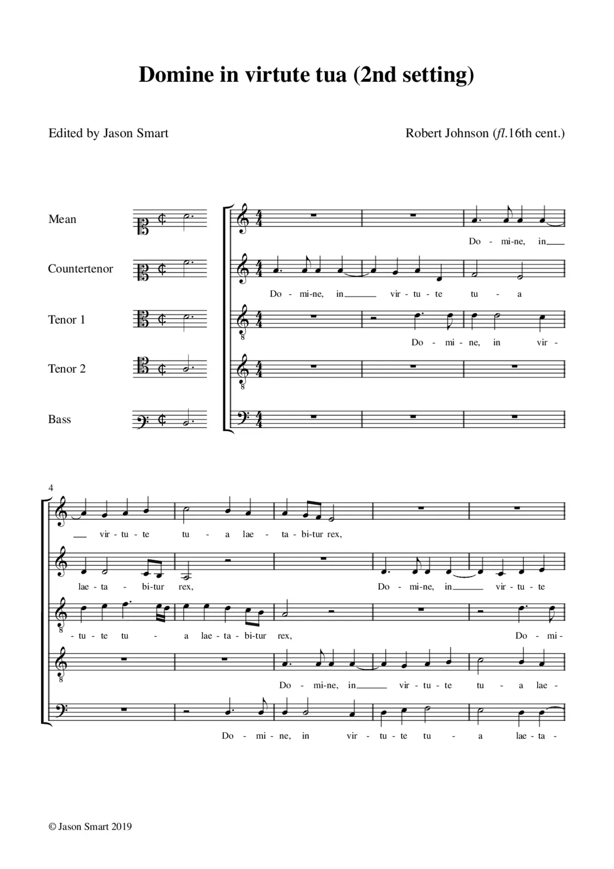 Domine in virtute tua (2nd setting) - Page 1