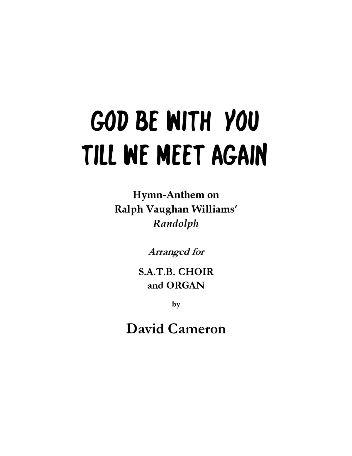God be with you till we meet again - Page 1