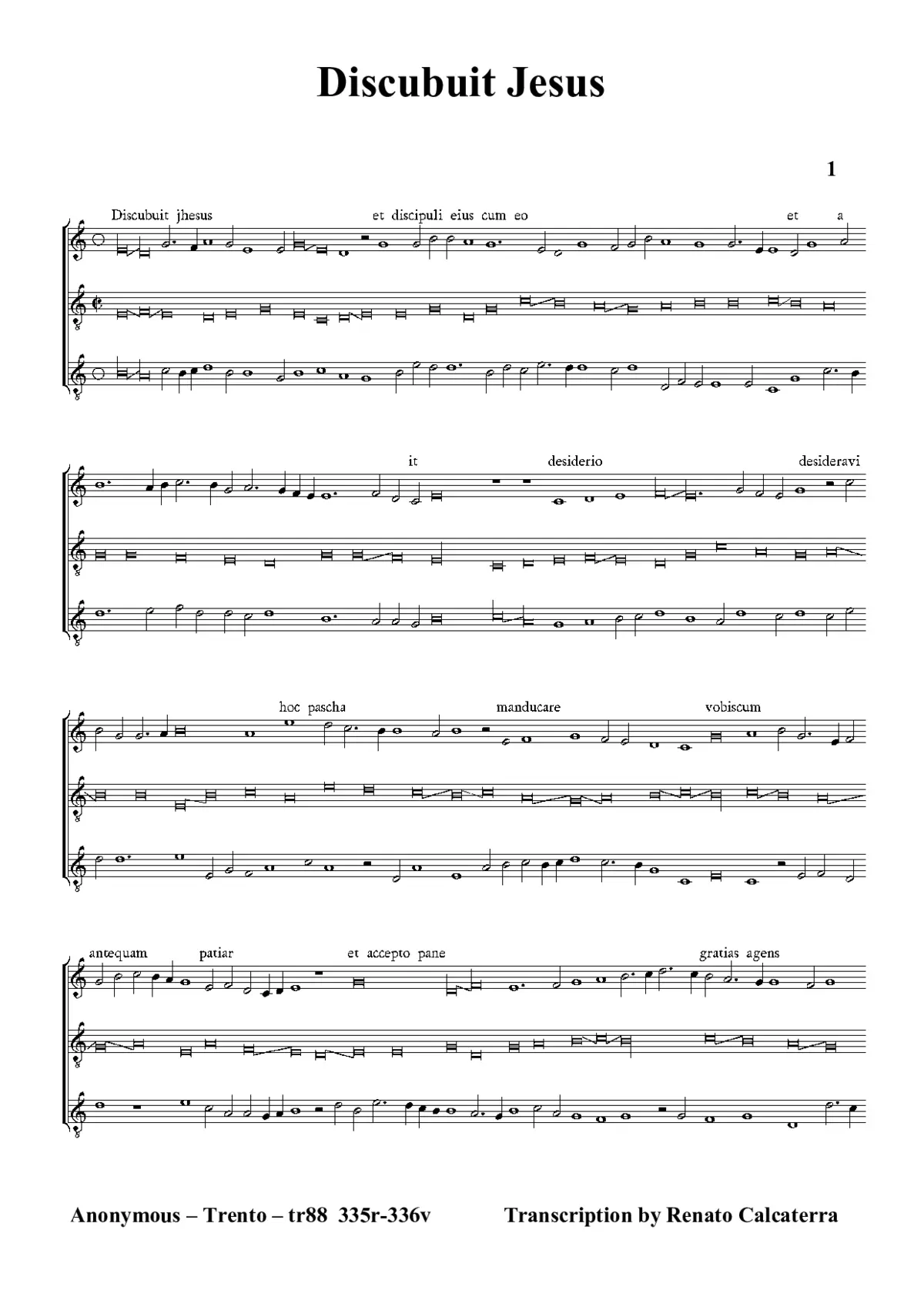 Discubuit Jesus - Page 1