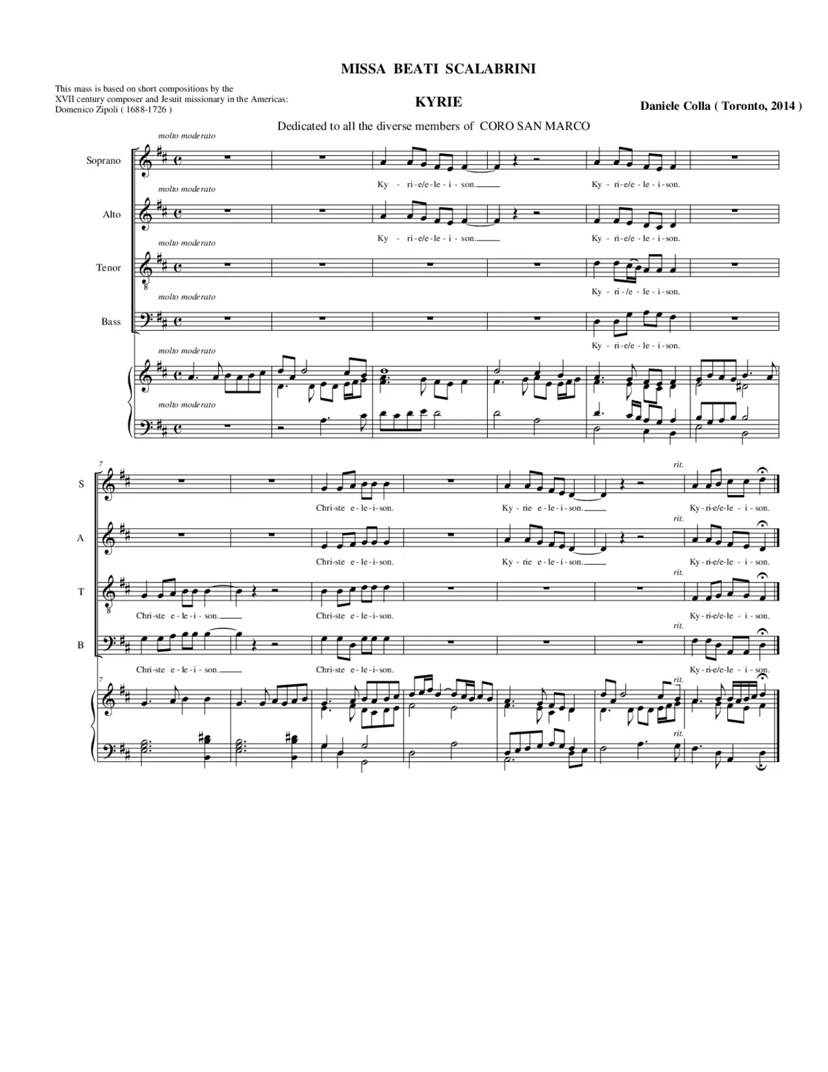 Missa Beati Scalabrini - Page 1