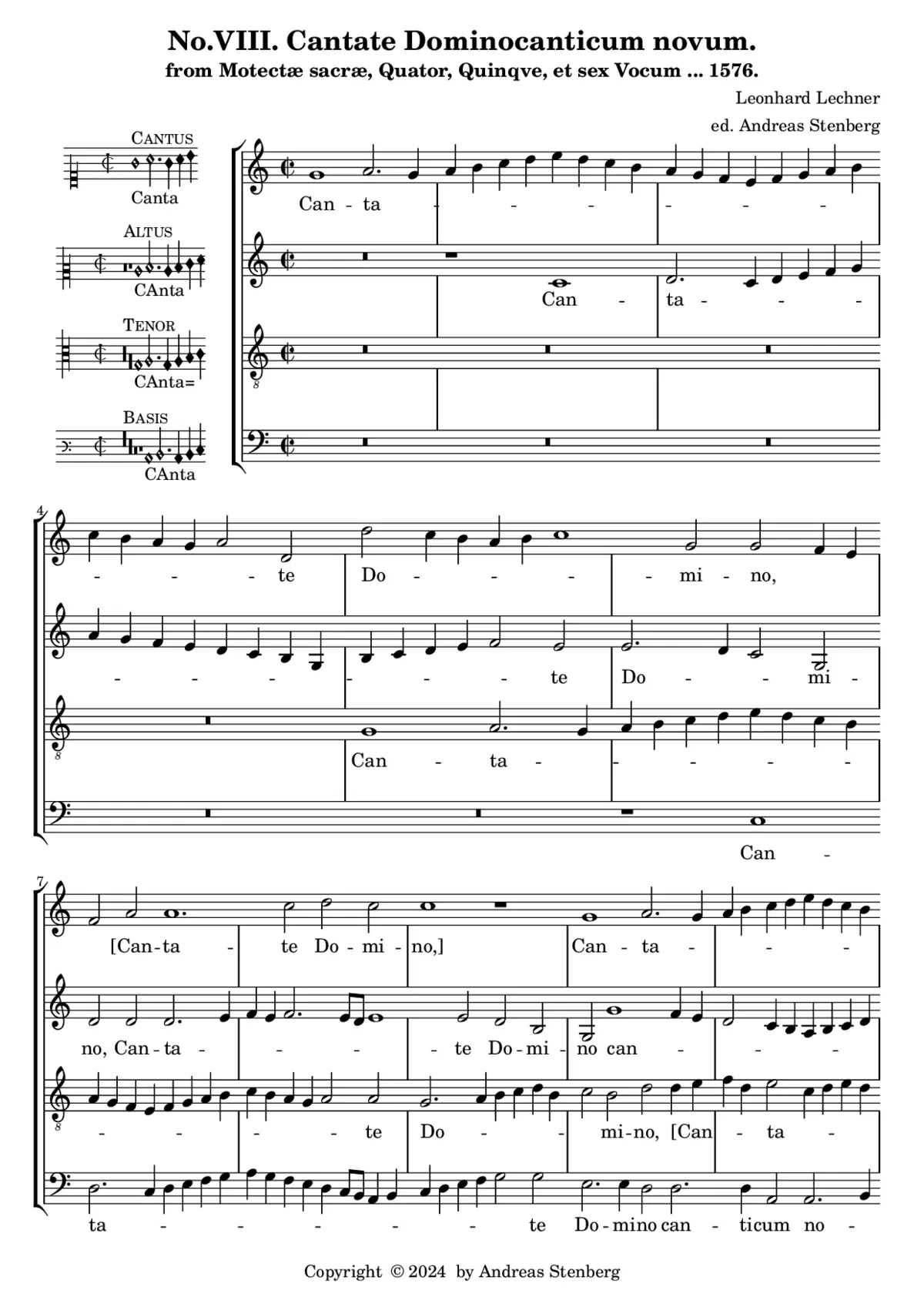 Cantate Domino, canticum novum - Page 1