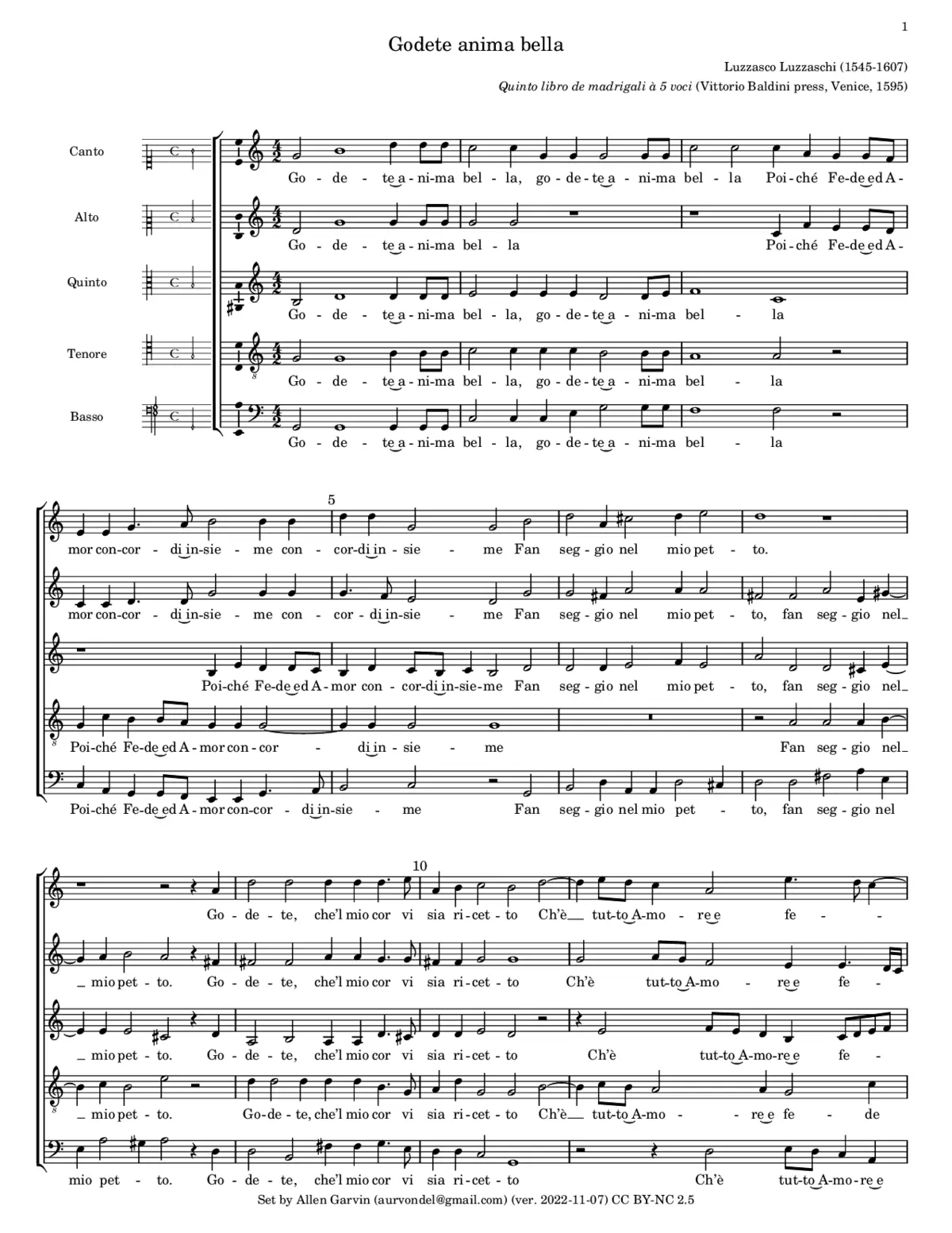 Godete anima bella - Page 1