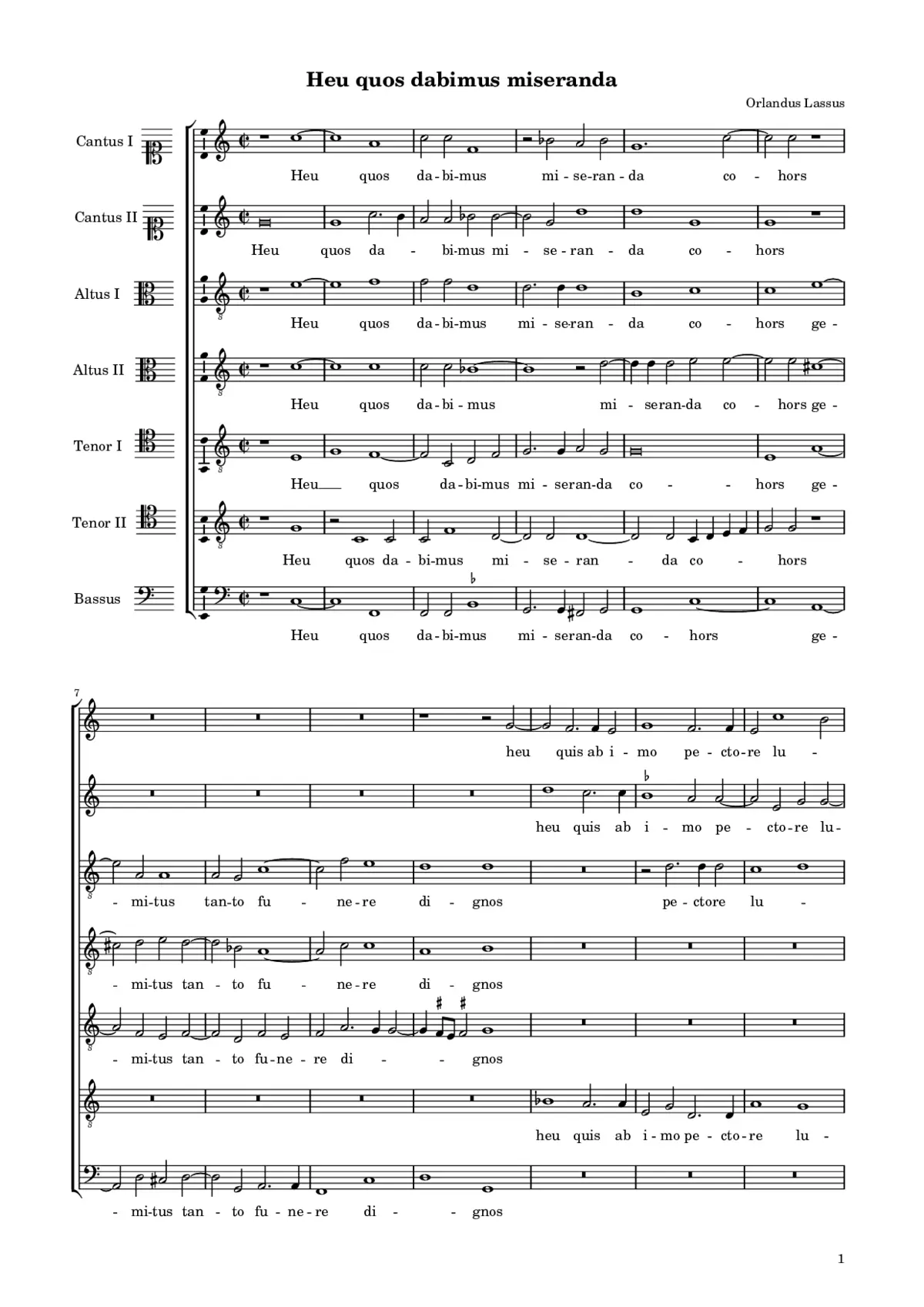 Heu quos dabimus miseranda a 7 - Page 1