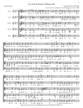 La virtù, la bontà, l'ardente zelo