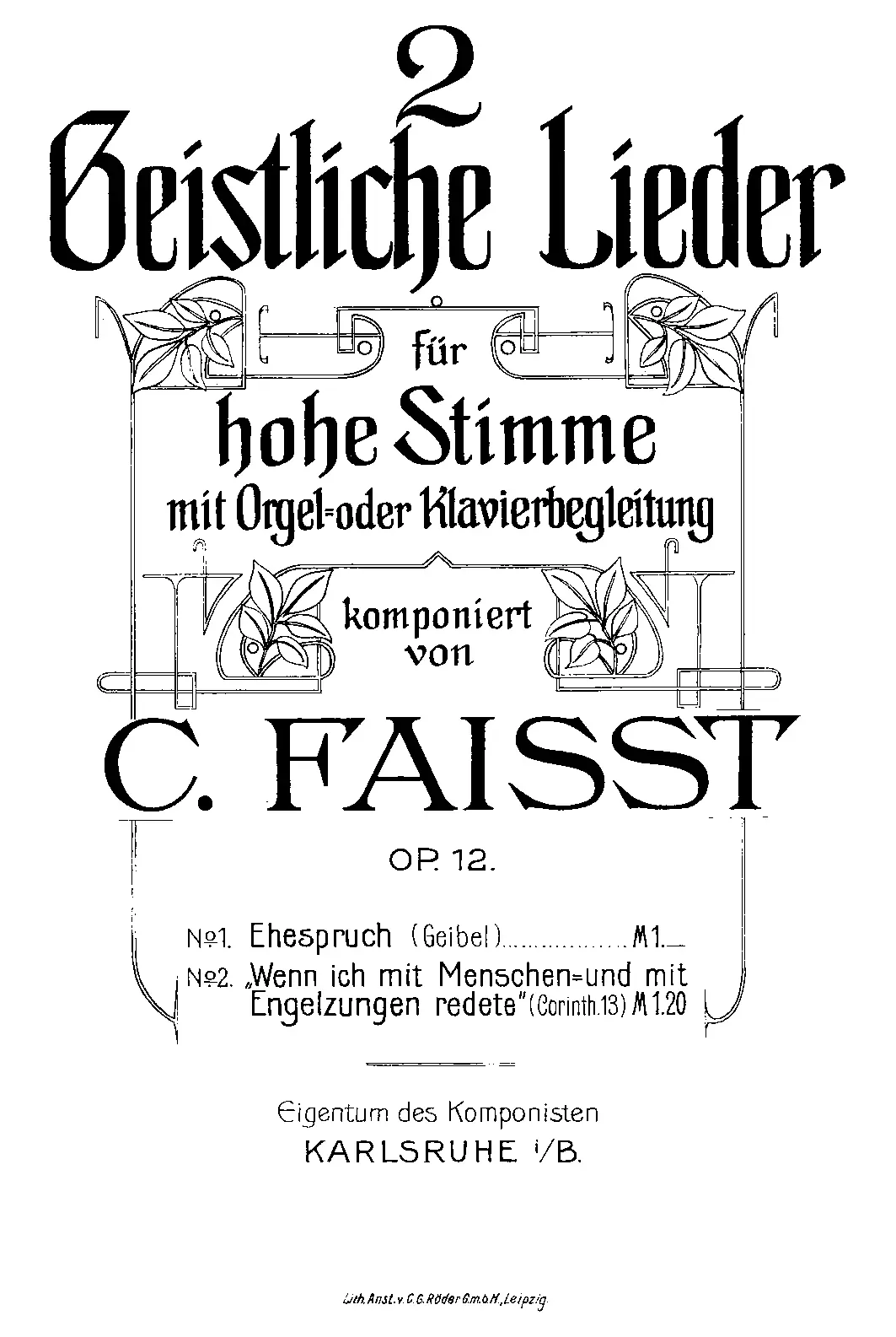 2 Geistliche Lieder - Page 1