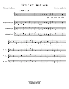 Slow, slow, fresh fount