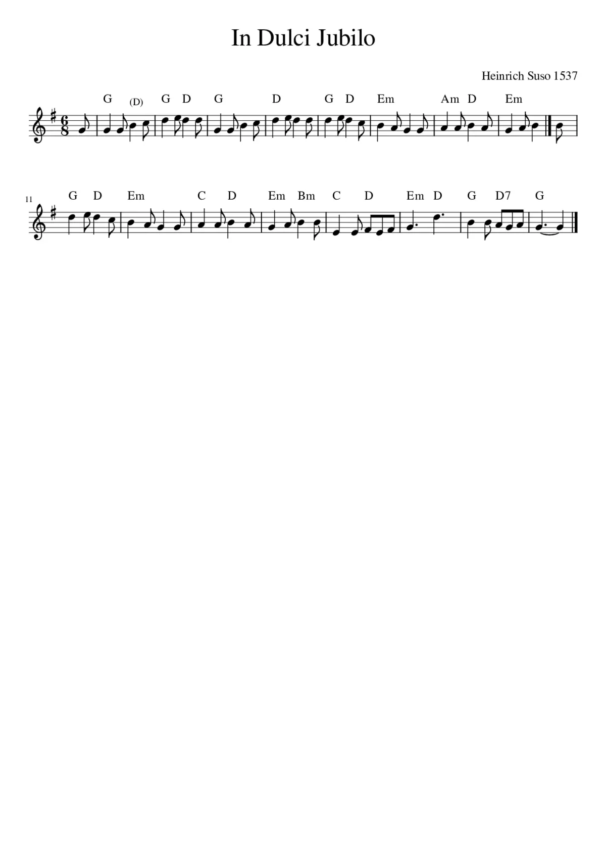 In Dulci Jubilo - Page 1