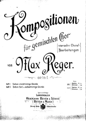 14 Chorales for 4, 5 or 6 part Choir