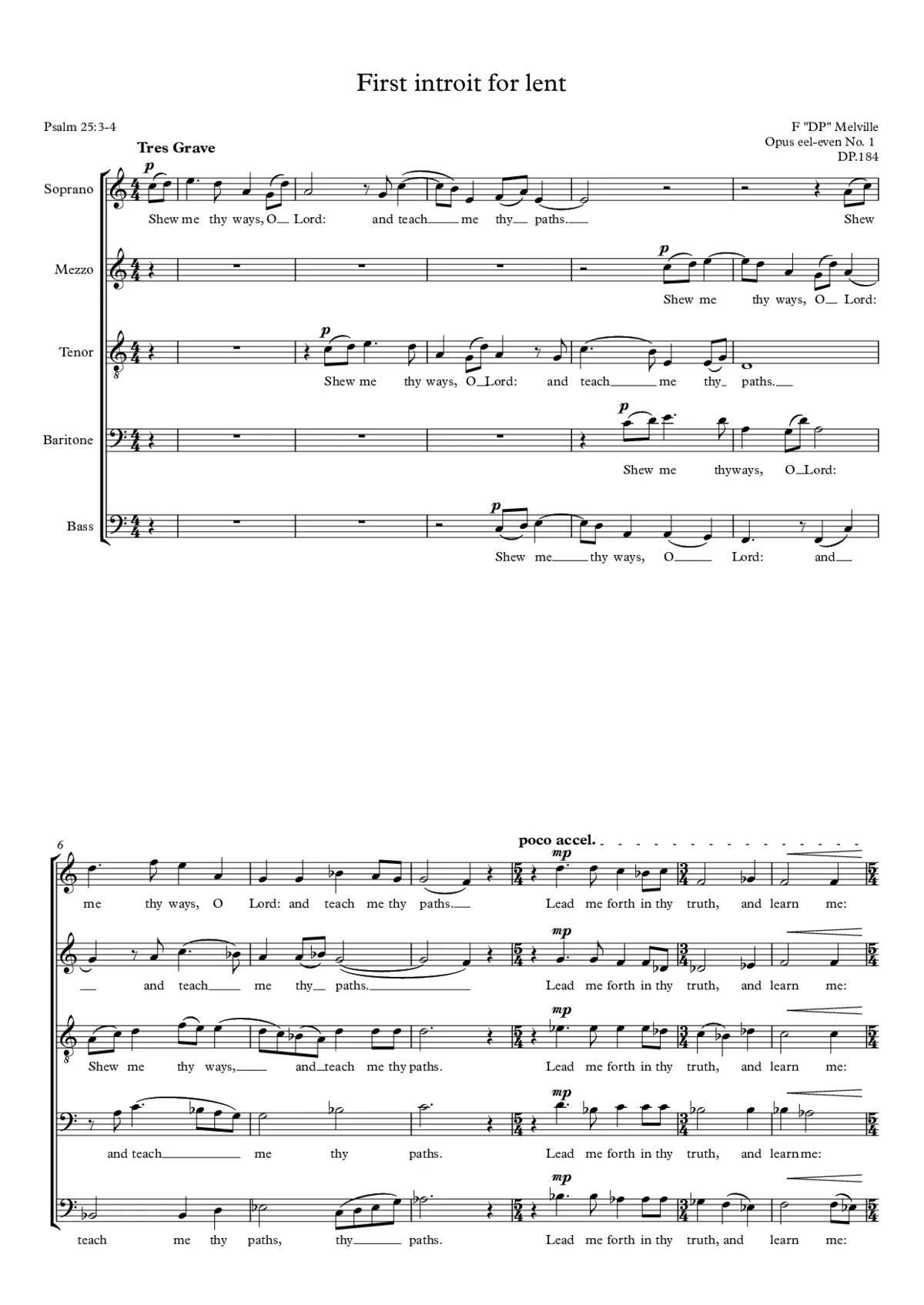 1st Introit for lent (Shew me thy ways O Lord) - Page 1