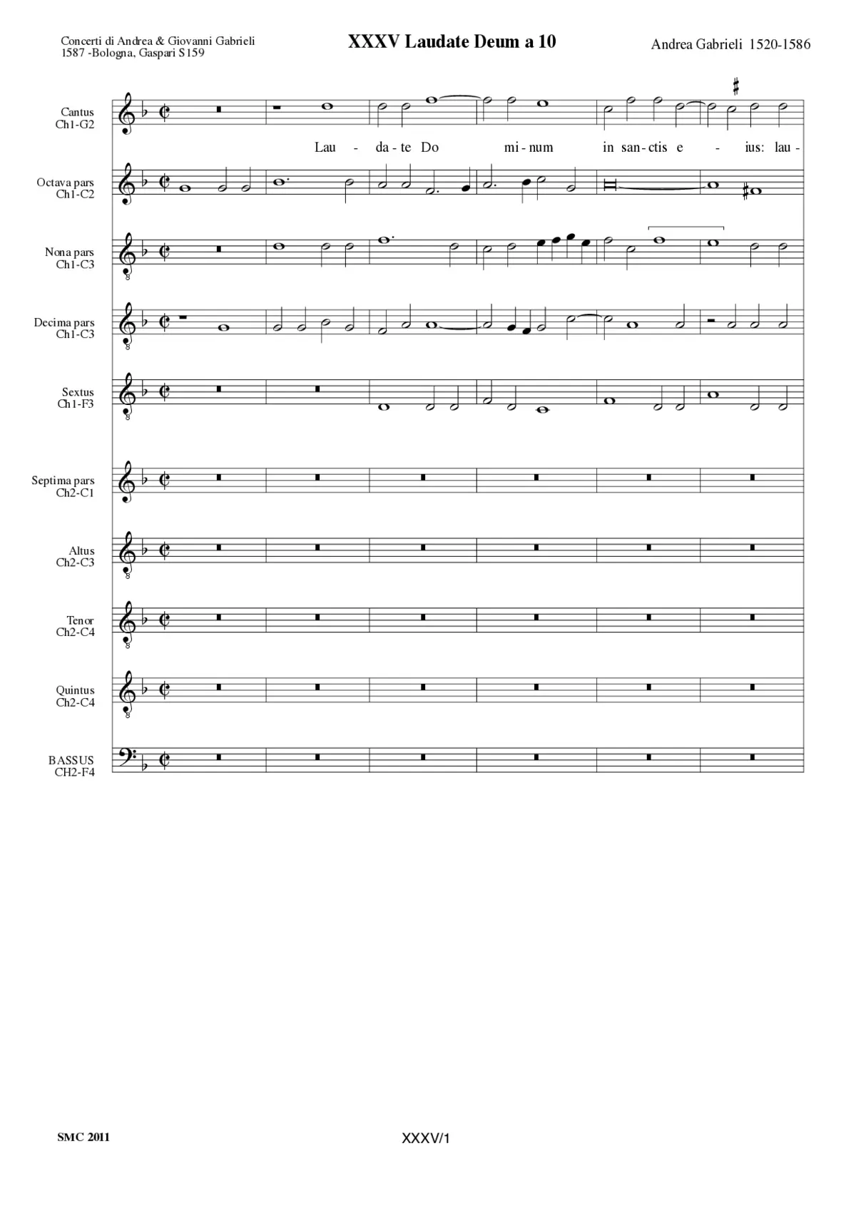 Laudate Dominum a 10 - Page 1