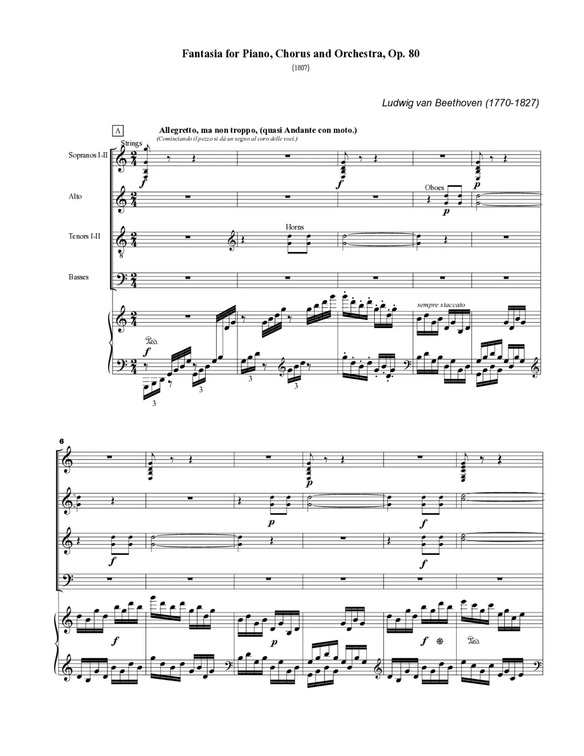 Choral Fantasy, Op. 80 - Page 1