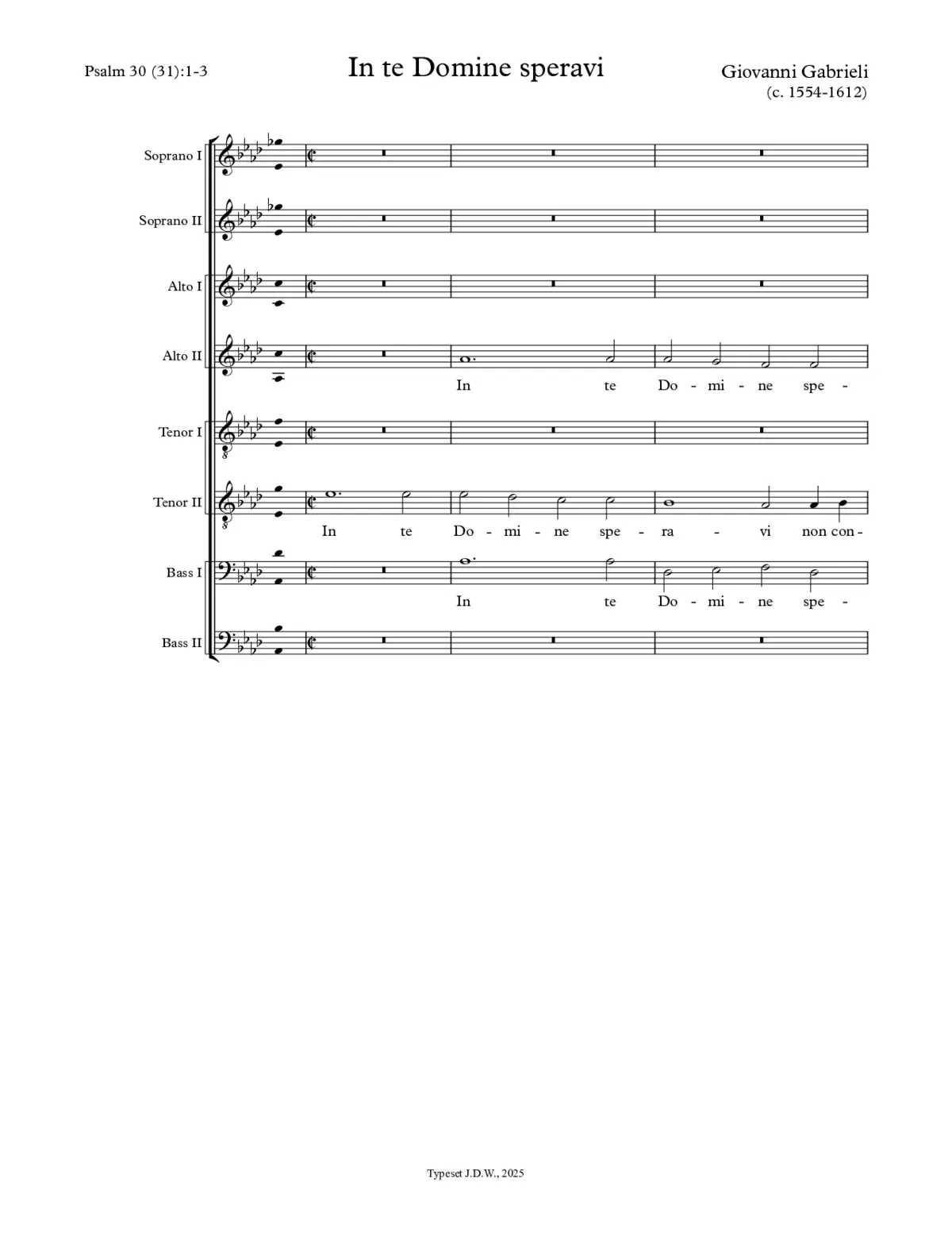 In te Domine speravi a 8 - Page 1