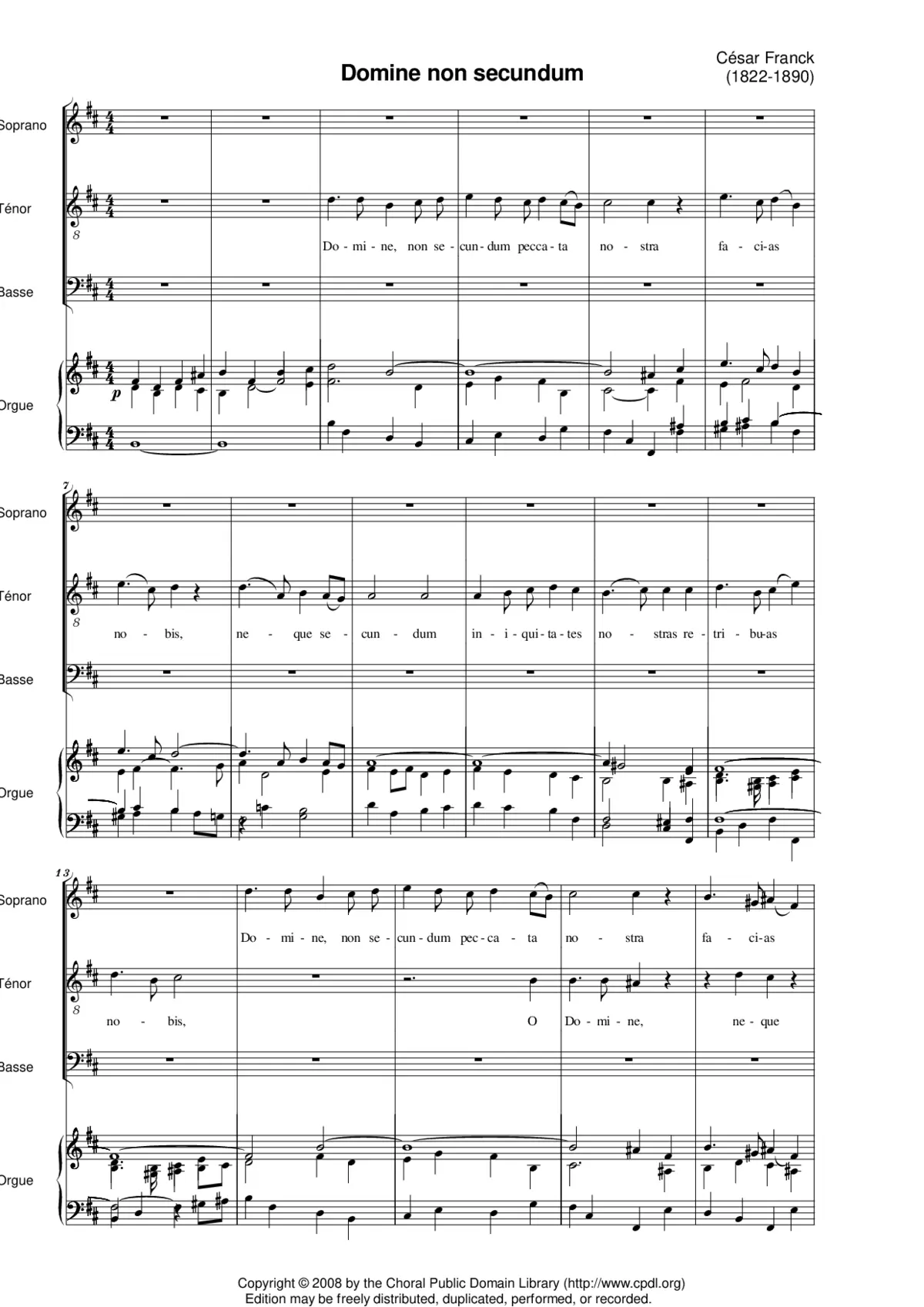 Domine, non secundum - Page 1