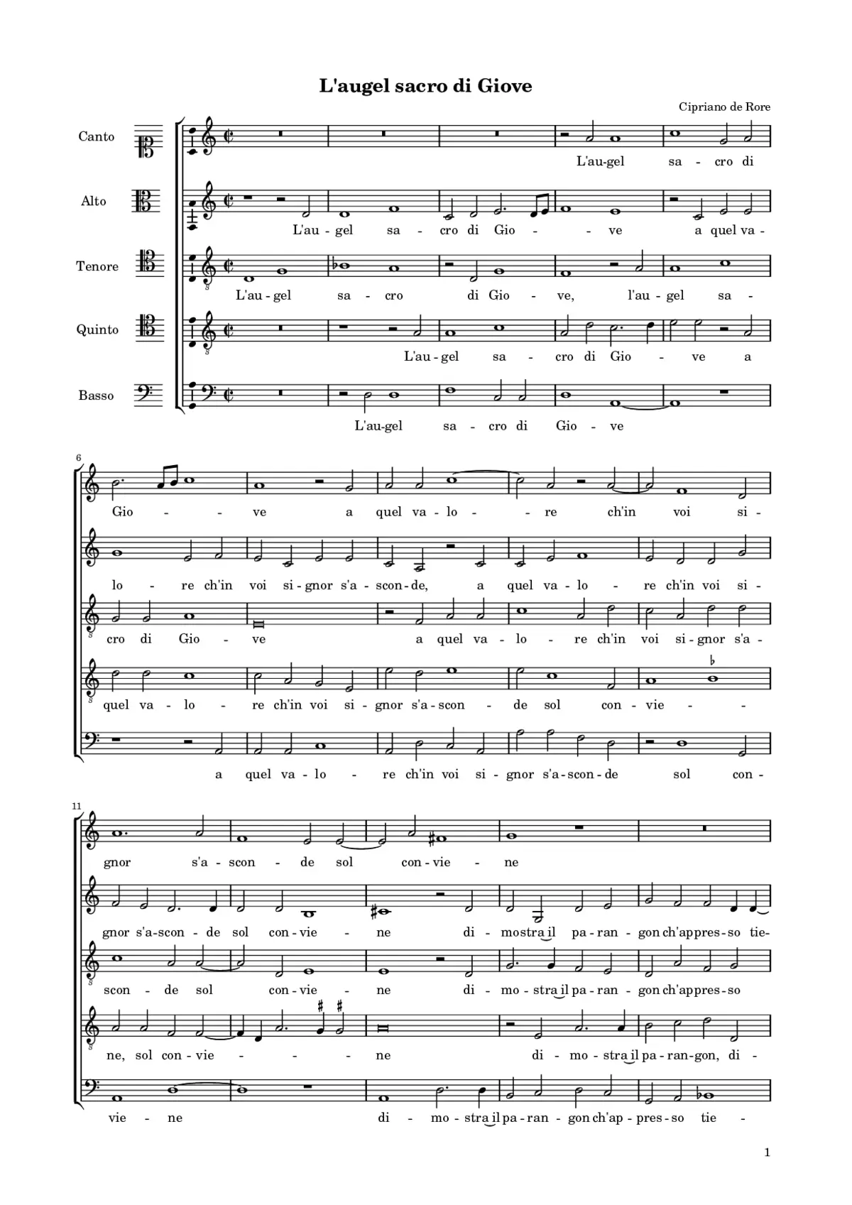 L'augel sacro di Giove - Page 1