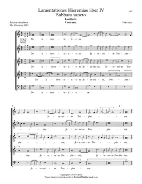 Lamentationes Jeremiae prophetae - Liber 4