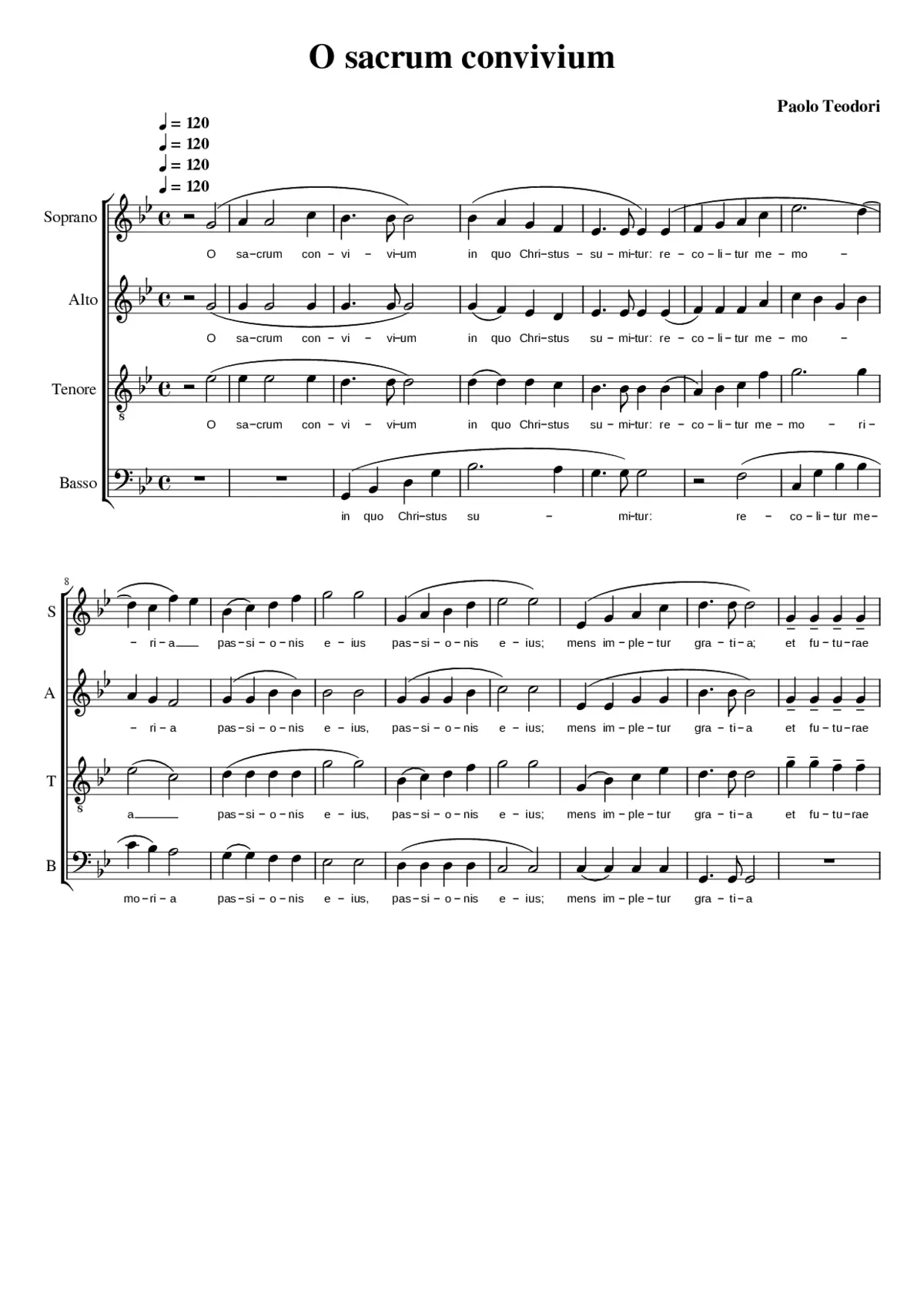 O sacrum convivium - Page 1