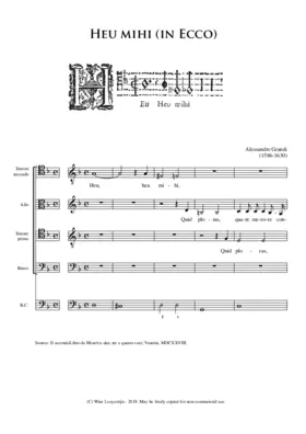Heu mihi (in ecco)