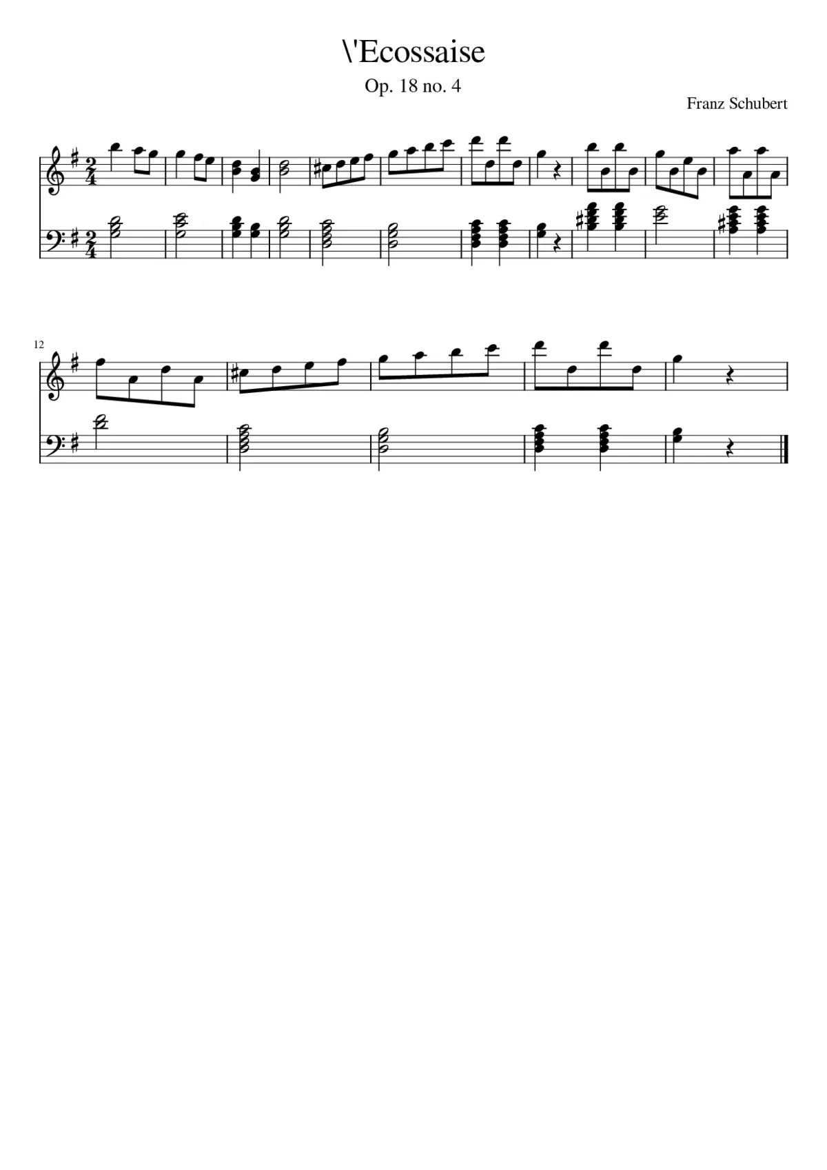 \'Ecossaise - Page 1