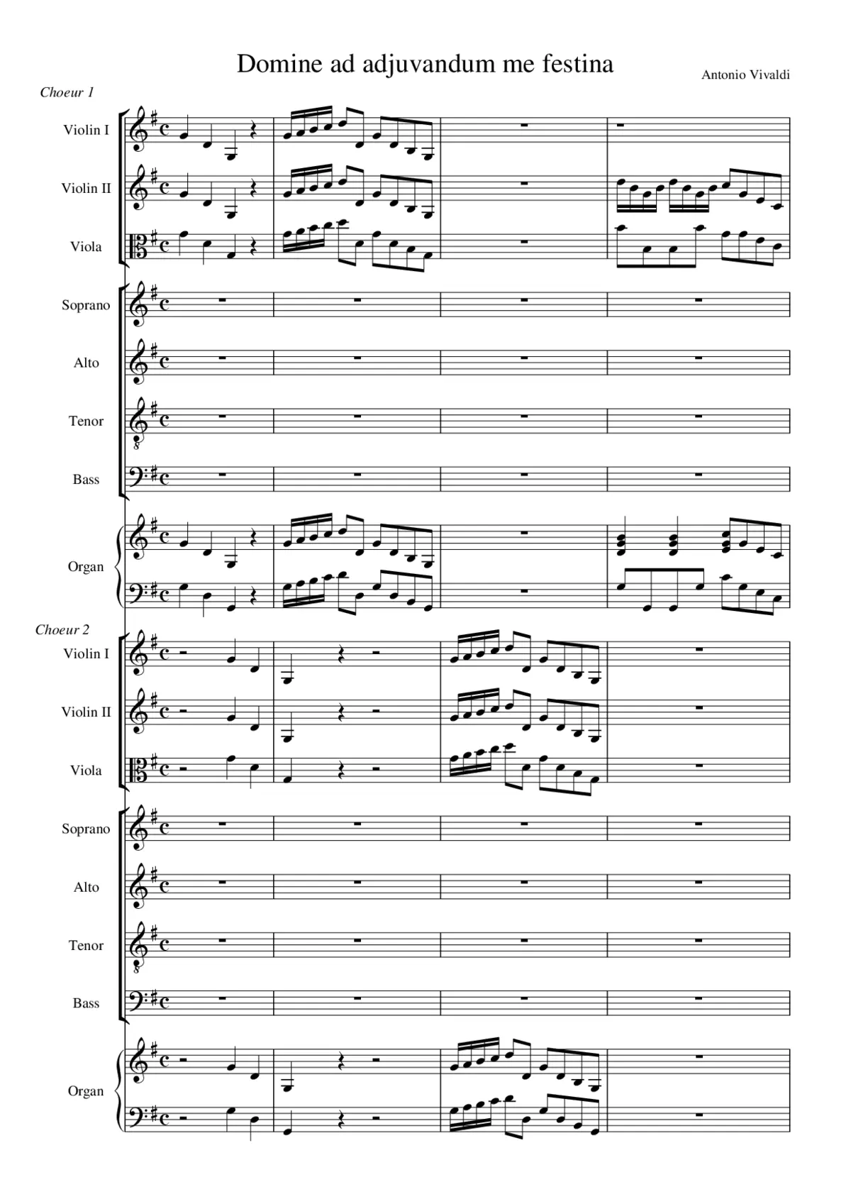 Domine ad adjuvandum me festina, RV 593 - Page 1