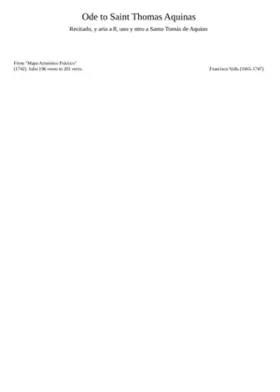 Ode to Saint Thomas Aquinas