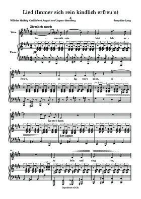 Lied (Immer sich rein kindlich erfreu’n)