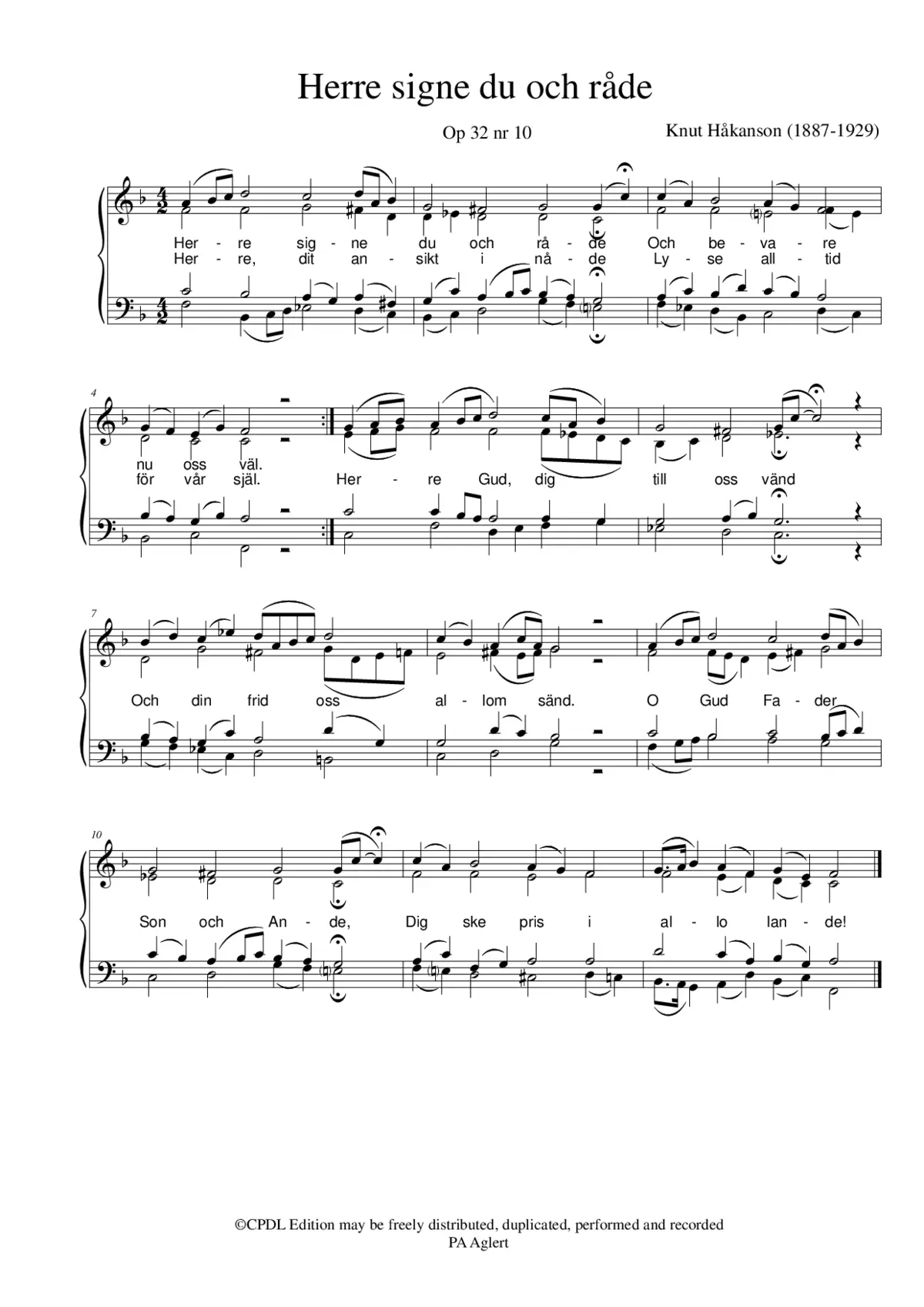 Herre signe du och råde - Page 1