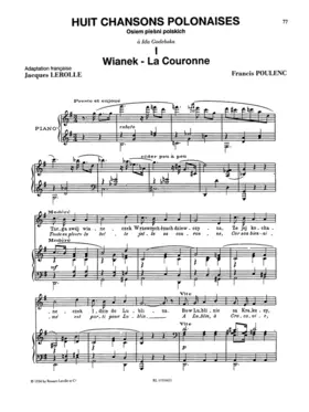 Huit Chansons polonaises