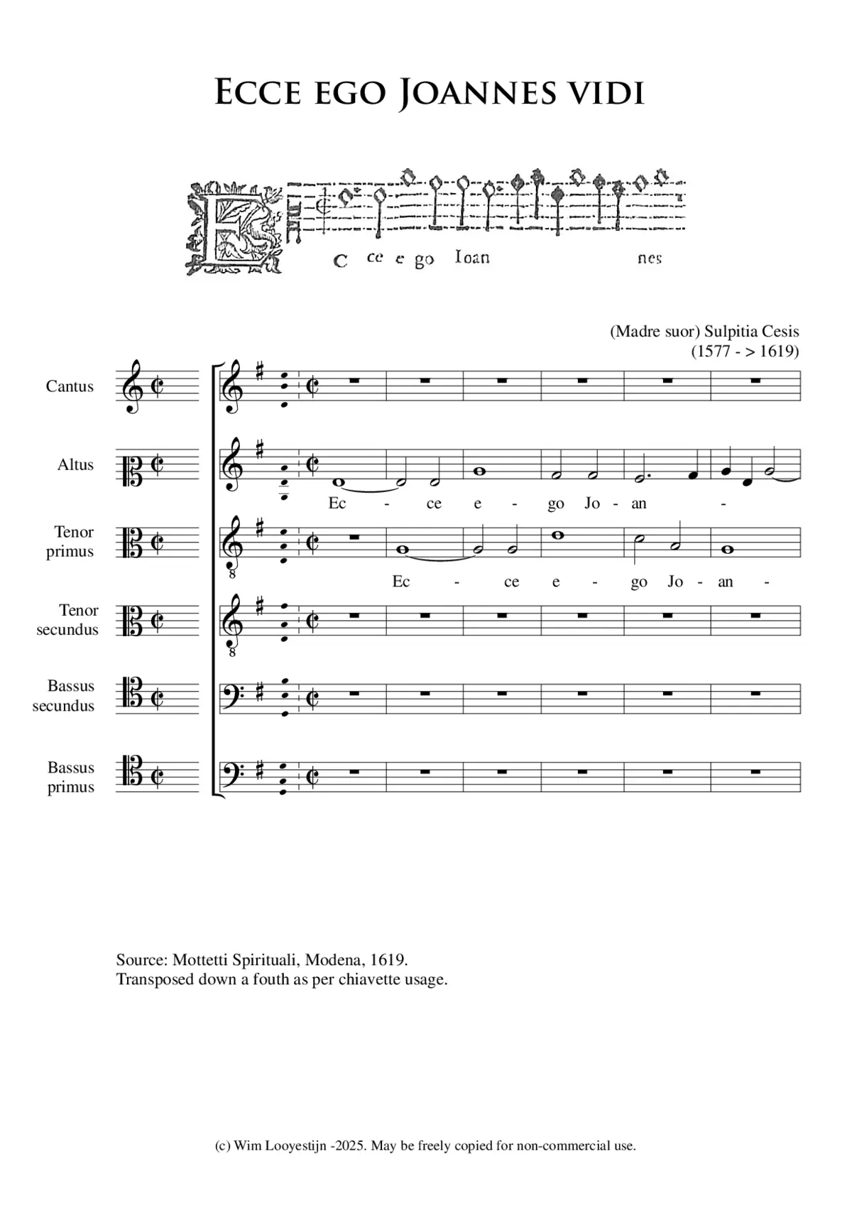 Ecce ego, Johannes, vidi - Page 1