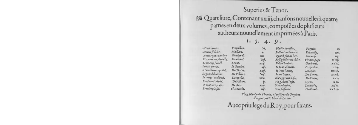 24 Chansons nouvelles, Livre 4 - Page 1