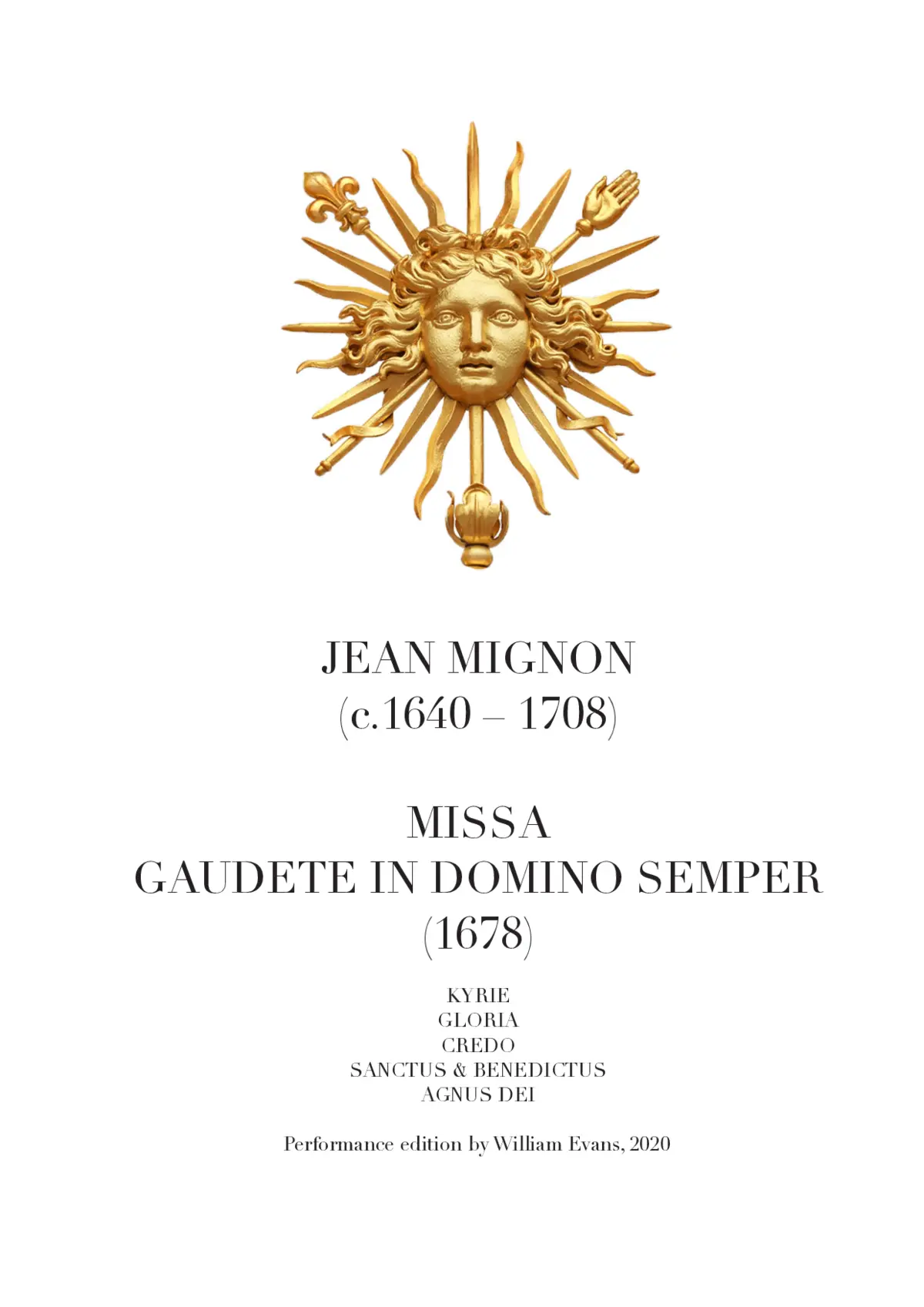Missa Gaudete in Domino semper - Page 1