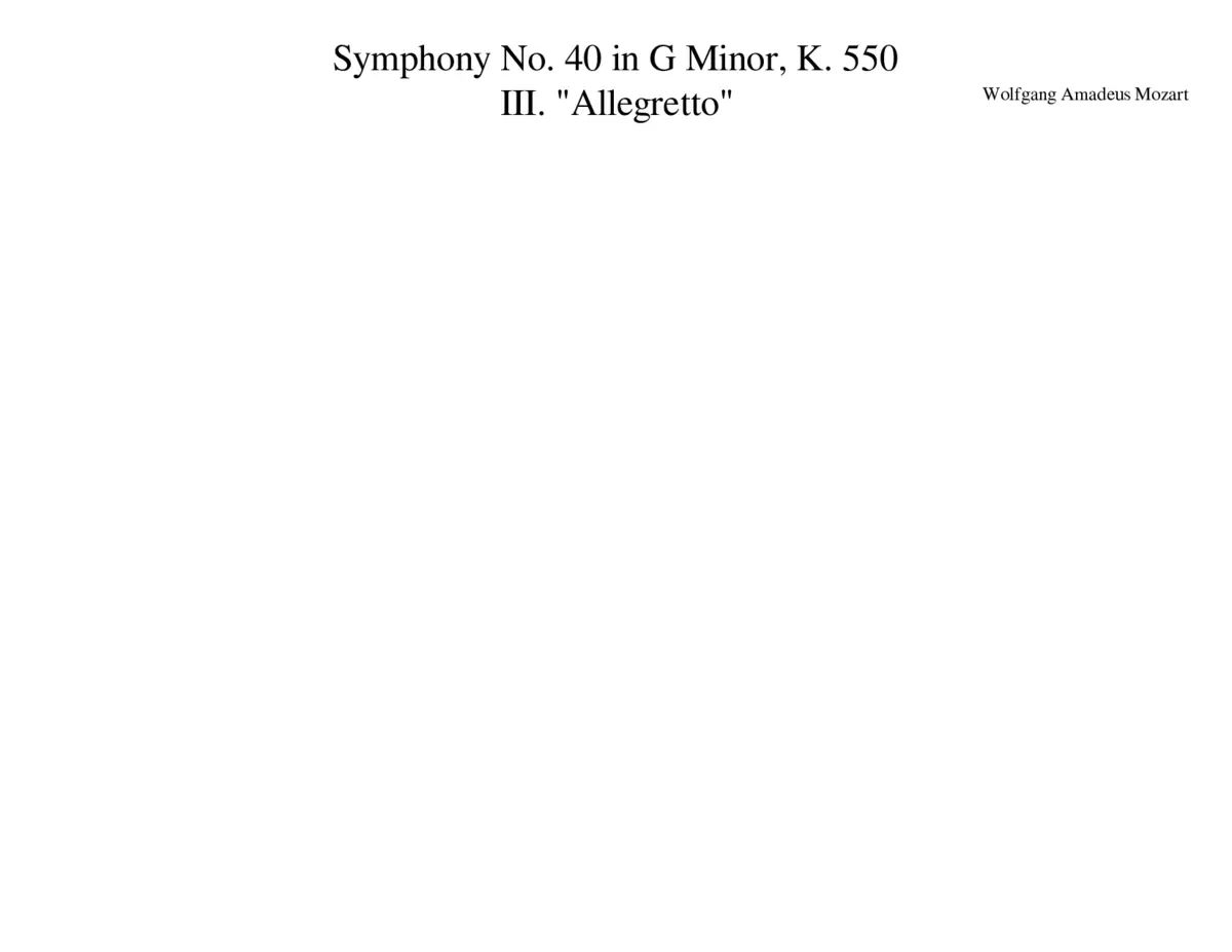 Symphony No.40 in G minor K.550 - Page 1